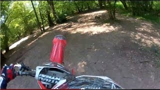 Honda CRF250r Wheelies Wood / Trail riding GoPro Hero 2 HD