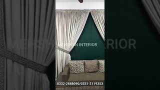 "Dark Green" Curtains  Successfully Installed✅ | "Mehshan Interiors"