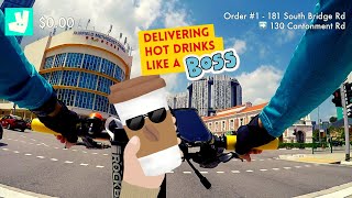 Delivering Hot Drinks Like a BOSS / Stay within CBD! / Deliveroo Delivery Rider in SG