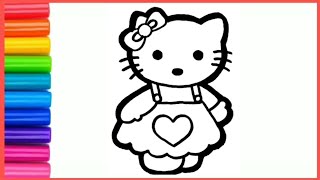 Cute Hello kitty Drawing for kids and toddlers // Easy drawing | Simple drawing