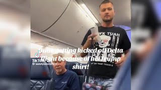 A man is kicked off a Delta flight because he was wearing a Donald Trump t-shirt. #trumpnews