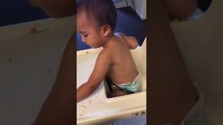 Toddler messy eating ( 18 months 3 weeks old)