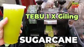 SUGARCANE juice once milled a full glass | Tebu murni | street food.id yuks