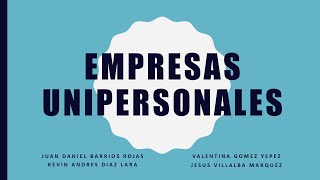 Empresas unipersonales