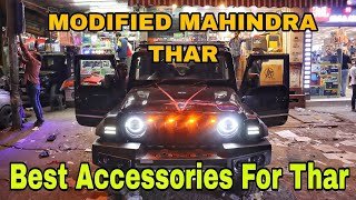 MAHINDRA THAR 2023 MODIFIED | ALL NEW ACCESSORIES |  AC VENTS | AMBIENT LIGHT | KAROL BAGH MARKET