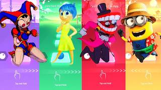 The Amazing Digital Circus Pomni vs Inside Out2 vs Caine vs Minions Tiles Hop EDM Rush