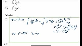 FM A21 Improper integrals