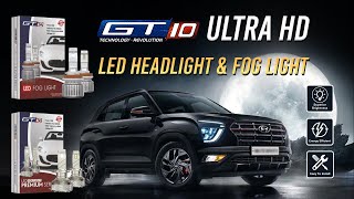 HYUNDAI CRETA UPGRADED LED HEADLIGHTS 120W #gt10 #viral