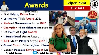 Awards and honours 2023 current affairs | Top Mcq | पुरस्कार एवं सम्मान 2022|Puraskar aur samman