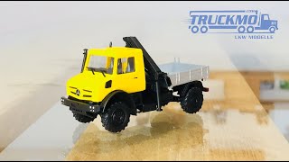 Mercedes Benz Unimog U 5023 Ladekran 51023 Busch  Lkw-Modell TRUCKMO