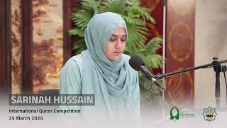 Sarinah Hussain |  AlFurqan International Quran Competition - Finals Under 16 Females