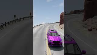 car vs bollard crash BeamNG.drive #shorts @rockcrash