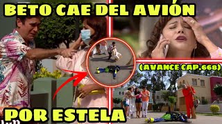 Beto sufre accidente al caer del avión por Estela - 2021 / De vuelta al barrio 4 / El Lado Curioso