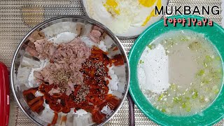 리얼먹방]무조건비벼먹기(김치속,참치)Radish kimchi bibimbapㅣBeef-bone soupㅣ大根キムチビビンバㅣコムタンスープㅣEATING SHOW l MUKBANG l