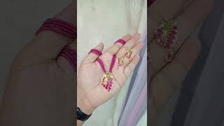 ಚಿನ್ನದ ಮುತ್ತಿನ ಹಾರ/Gold Pink Beads Haram Design/ Gold Haram Design #gold #jewellery #new #haram