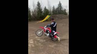 Epic wheelie on 2021 Honda Crf110!!