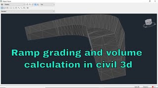 How to grad Ramp in civil 3D and how to calculate ramp cutting and filling Quantity