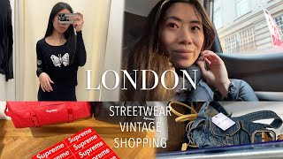 LONDON SHOPPING SUPREME, END, STUSSY, PALACE | VINTAGE SHOPS - BRICK LANE, MONCLER, NOBU DINNER VLOG