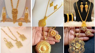 1tola regular use gold necklace designs 2024/daily wear gold set designs/light weight gold set idea