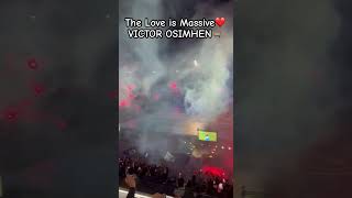 😱Just look at how Napoli fans Praise VICTOR OSIMHEN🐐❤️ name inside the stadium 🏟⚽️ #shorts ￼