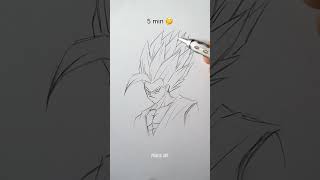 How to Draw Gohan Beast in 10sec, 10mins, 10hrs #shorts