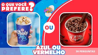 🎮 O QUE VOCÊ PREFERE? 💙 Azul 🔵 vs ❤️ Vermelho  🔴 | 🎮 Jogo das Escolhas🤔📋 #quiz #Amigovos