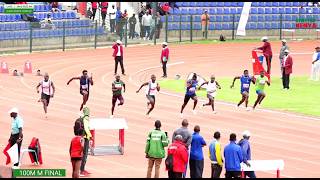 CRAZY Men's 100m Final | African Senior Athletic Trials 2024 | Mark Otieno vs Meshack Babu