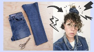 I'm making outstanding upcycled denim scrunchies reusing denim scraps   | KINSU DIY