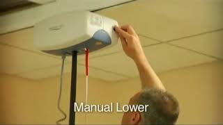 Handicare Ceiling Lifts: Manual Lowering Feature