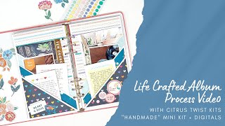 Tiered Pockets - Interactive Life Crafted Album Spread [Citrus Twist Kits "Handmade" Mini Kit]