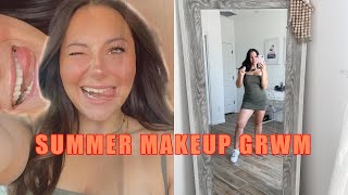 5 MINUTE SUMMER MAKEUP + GRWM!!