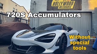 McLaren 720S Suspension Accumulator Replacement with Bleed Fill