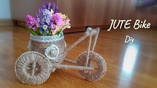 How to Make a Bicycle Out of Jute Rope | Jute Bike | Home Decoration