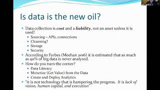 IAA002 It's All Analytics! Is Data the New Oil?