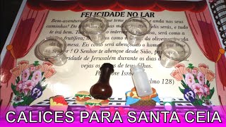 calice para Santa Ceia copinhos transparente doces e brigadeiro