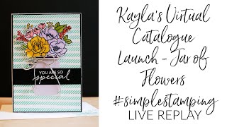 Stampin’ Up! LIVE crafting - Jar of Flowers Notecard + stamping tips!