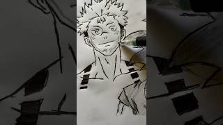 How to draw sukuna ✨😎 || jujutsukasen || #animedrawing #anime #shorts