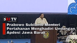 Prabowo Subianto Menteri Pertahanan Menghadiri Undangan Apdesi Jawa Barat