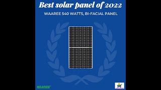 Waaree Energy 540 Watts Bi-Facial Solar Panel | Best Solar Panel of 2022 | Apollo Universe #shorts