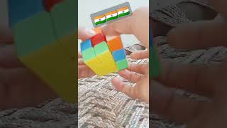 how to make indian flag 🇮🇳 on rubik's cube #cubing #puzzle