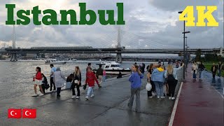 Istanbul street walking 2023, Haliç bridge, Golden horn park, Galata bridge, 4K #istanbul #turkiye