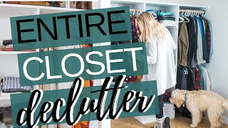 ENTIRE CLOSET DECLUTTER // MINIMALIST CLOSET CLEAN OUT