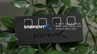 SABRENT 4 Port USB 3 0 Data Hub with Individual LED Power Switches #SHORTS