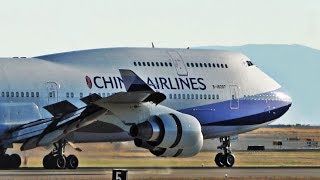 BOEING 747s "Jumbojets" at YVR - Korean Air, Lufthansa, China Airlines at Vancouver Intl Airport