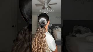 Slick back pony tail tutorial on curly hair