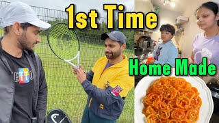 Garam-Garam Jalebi banayi🤩 1st time Tennis🎾 Experience