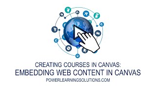 Embedding Web Content in Canvas