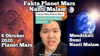 Viral!! Fakta Planet Mars Nanti Malam || Planet mars Mendekati Bumi Nanti Malam