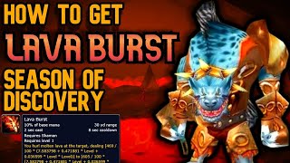 How to get Lava Burst Rune Quick Guide Season of Discovery