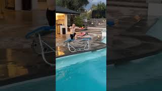 Dwarf Challenges Pro Diver to a Flipping Competition #gymnast